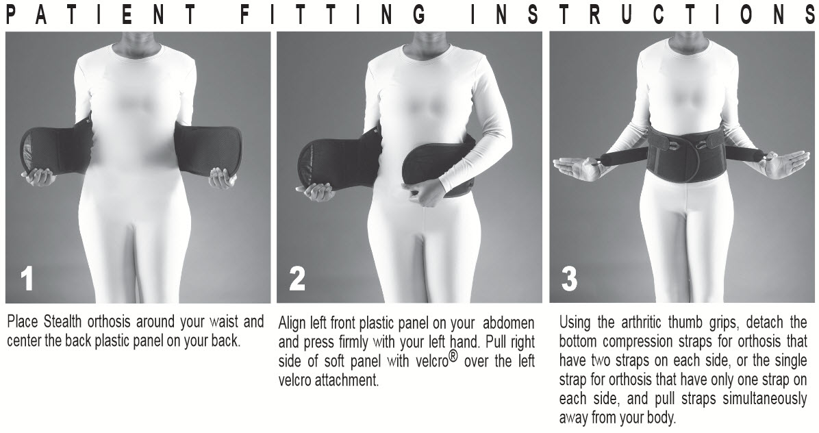 Stealth Pro LSO Prefabricated Spine and Back Brace